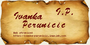 Ivanka Peruničić vizit kartica